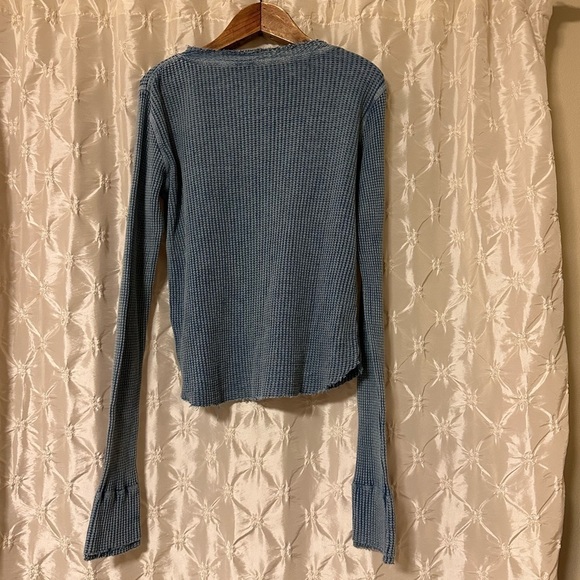 Free People One Colt Thermal Long Sleeve Henley Shirt - Picture 6 of 12